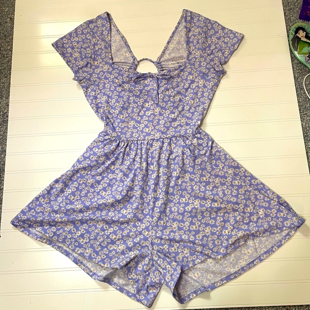 Arizona Girls Purple Floral Romper